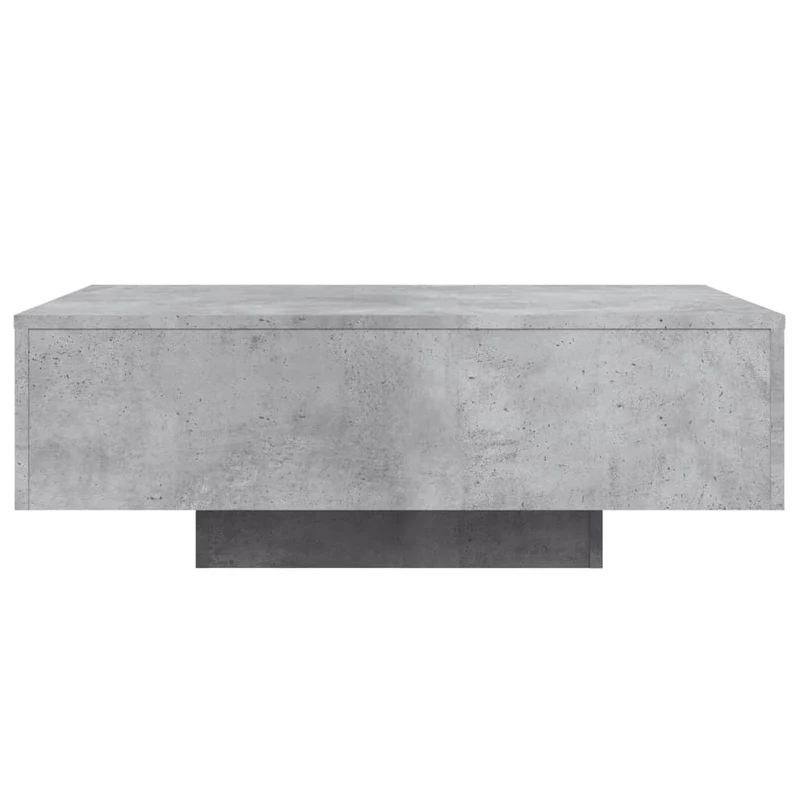 Table basse de salon design moderne avec lumières LED 85 x 55 x 31 cm bois d'ingénierie gris DEC037664