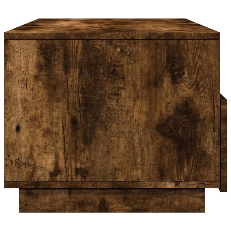 Table basse de salon avec tiroir design moderne avec lumières LED 90 x 49 x 40 cm bois d'ingénierie marron DEC037623