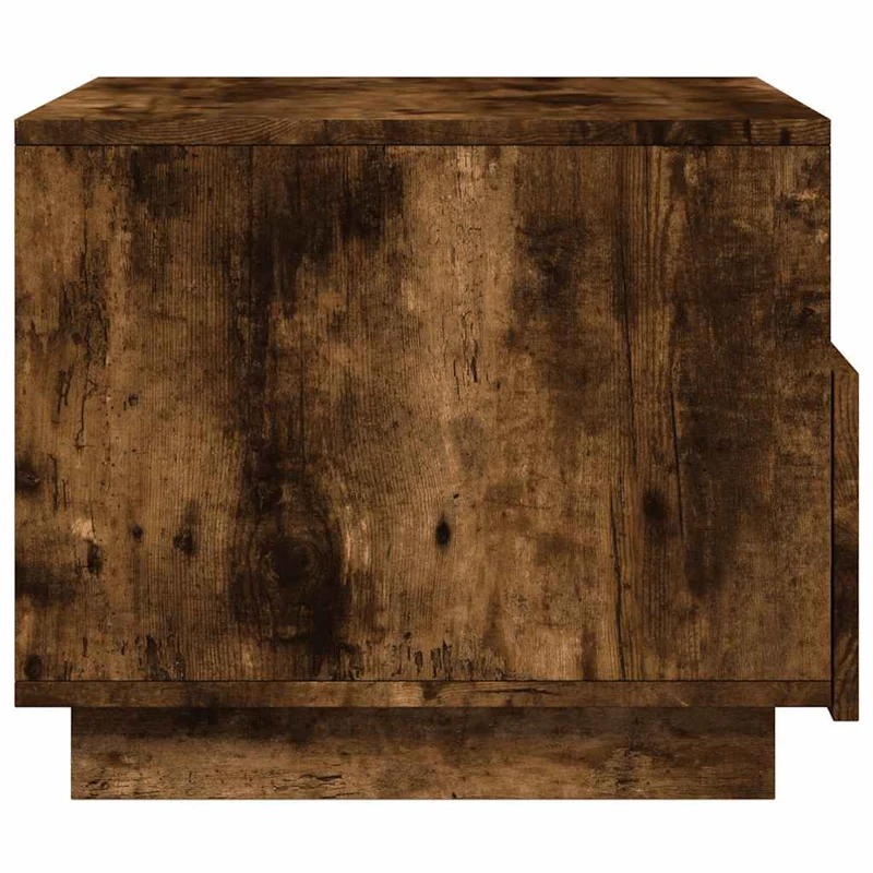 Table basse de salon avec tiroir design moderne avec lumières LED 50 x 49 x 40 cm bois d'ingénierie marron DEC037616