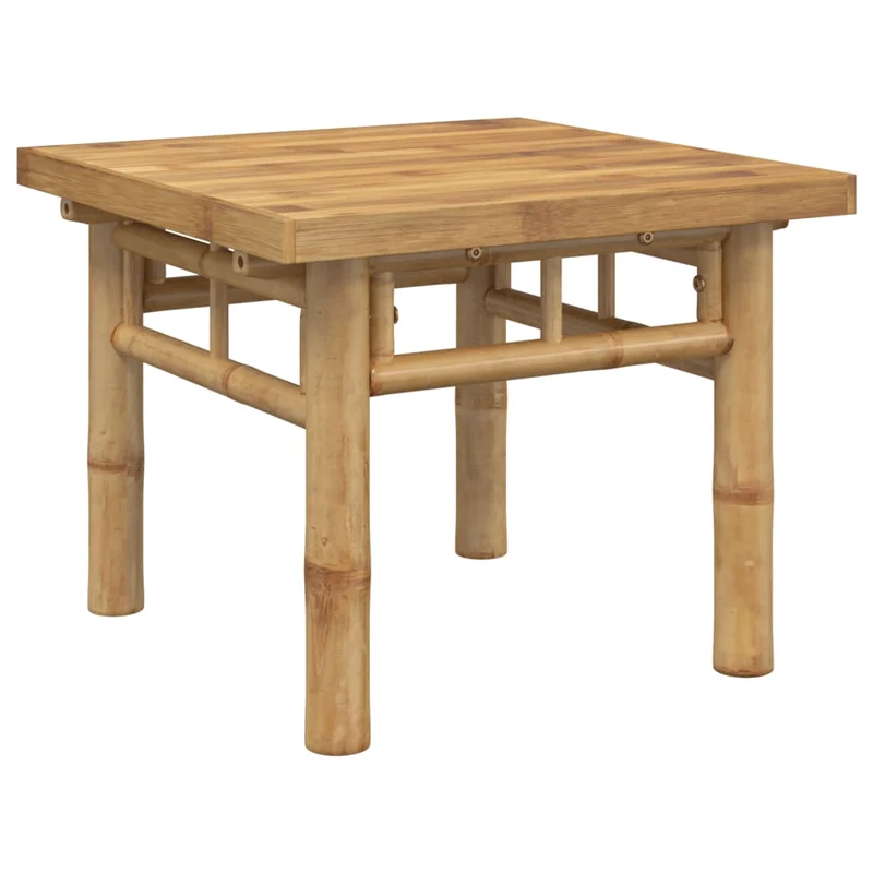 Table basse de salon design exotique 45 x 45 x 35 cm bambou avec une finition naturelle DEC037062