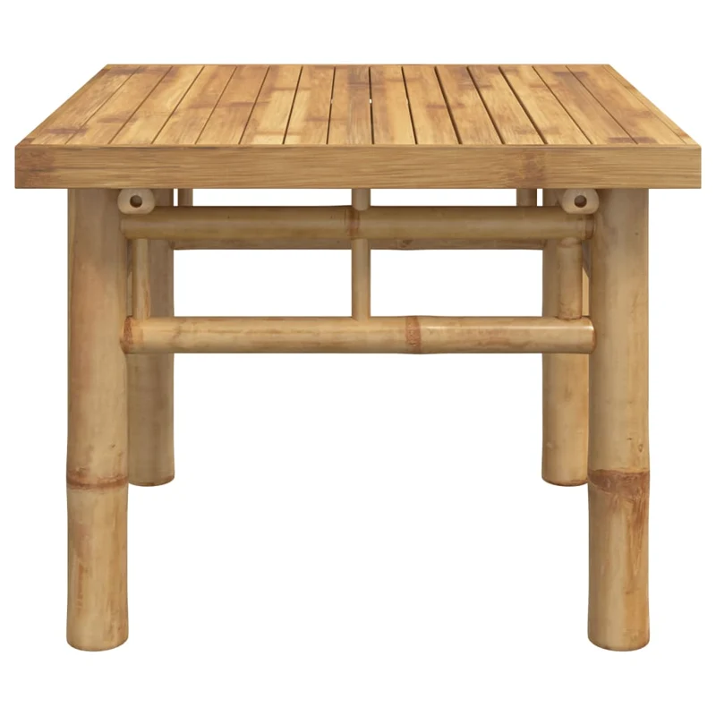 Table basse de salon design exotique 45 x 45 x 35 cm bambou avec une finition naturelle DEC037062