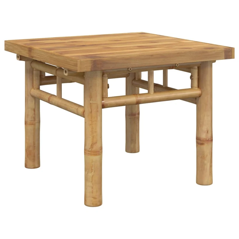 Table basse de salon design exotique 45 x 45 x 35 cm bambou avec une finition naturelle DEC037062