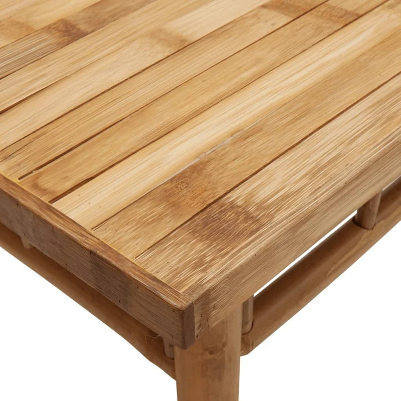 Table basse de salon design exotique 45 x 45 x 35 cm bambou avec une finition naturelle DEC037062