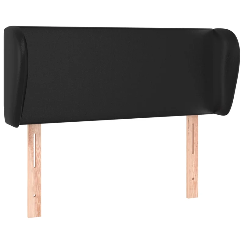 Tête de lit accessoire couchage chambre à coucher meuble avec rebord latéral 103 x 23 x 78/88 cm synthétique noir TDL0204598