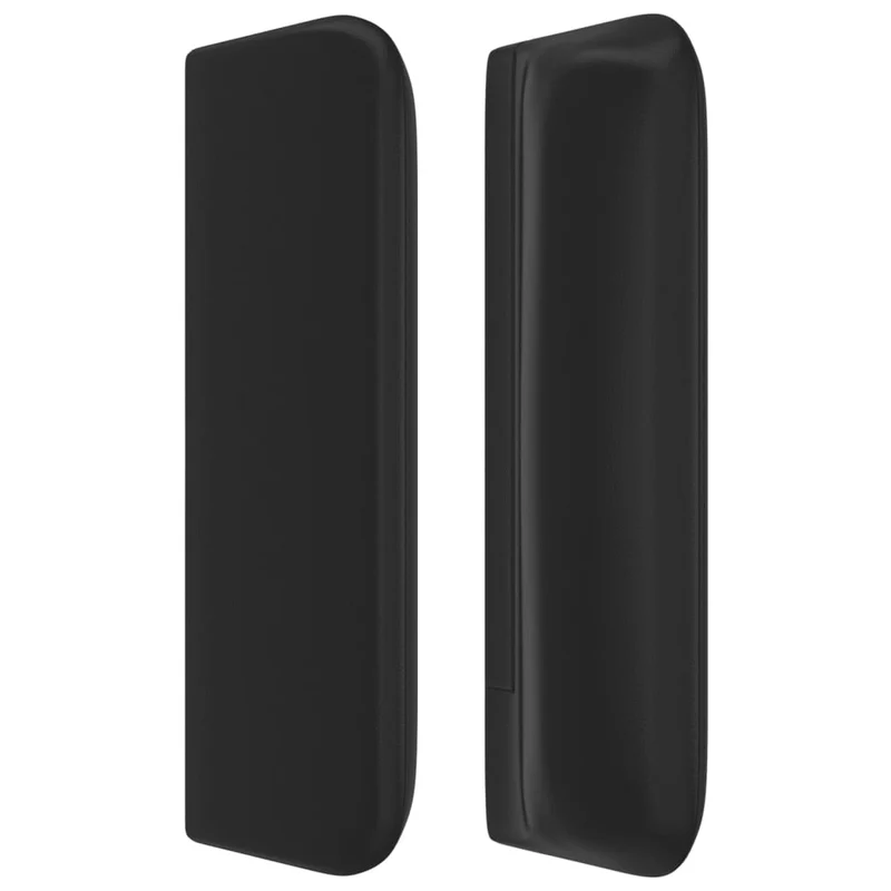 Tête de lit accessoire couchage chambre à coucher meuble avec rebord latéral 163 x 16 x 78/88 cm synthétique noir TDL0204540