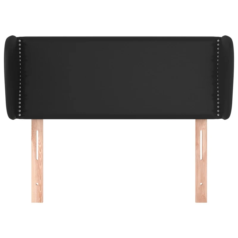 Tête de lit accessoire couchage chambre à coucher meuble avec rebord latéral 93 x 23 x 78/88 cm synthétique noir TDL0204387