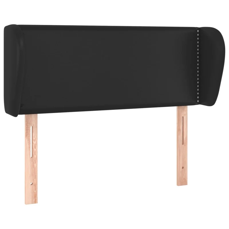 Tête de lit accessoire couchage chambre à coucher meuble avec rebord latéral 83 x 23 x 78/88 cm synthétique noir TDL0204427