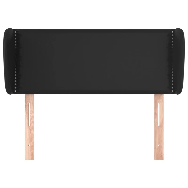 Tête de lit accessoire couchage chambre à coucher meuble avec rebord latéral 83 x 23 x 78/88 cm synthétique noir TDL0204427