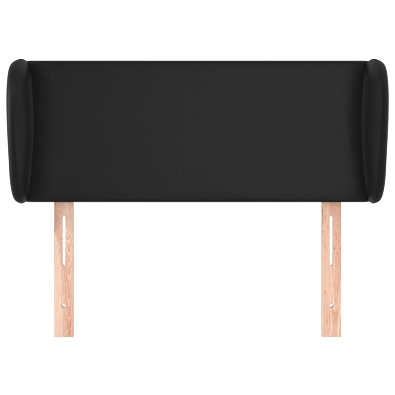 Tête de lit accessoire couchage chambre à coucher meuble avec rebord latéral 83 x 23 x 78/88 cm synthétique noir TDL0204429