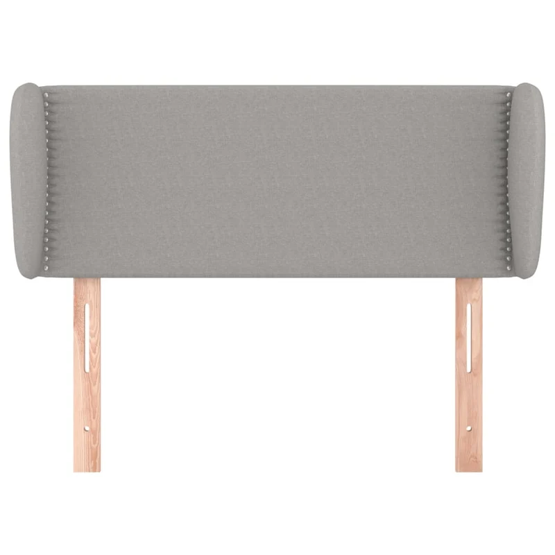 Tête de lit accessoire couchage chambre à coucher meuble avec rebord latéral 93 x 23 x 78/88 cm tissu gris clair TDL0205085