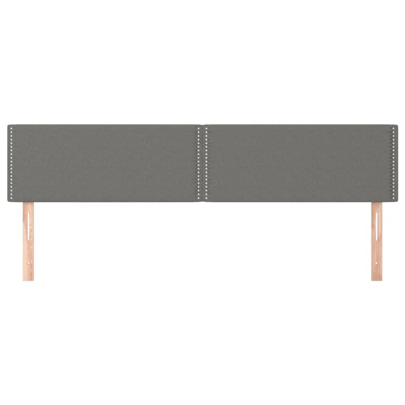 Tête de lit accessoire couchage chambre à coucher meuble capitonné 2 parties 100 x 5 x 78/88 cm tissu gris foncé TDL0206386