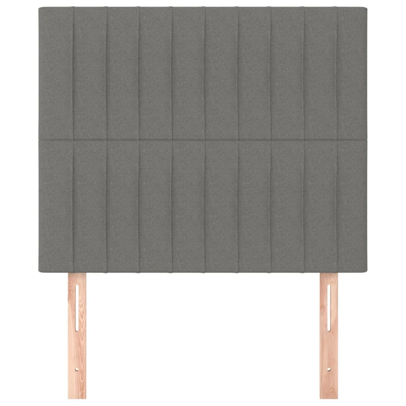 Tête de lit accessoire couchage chambre à coucher meuble 2 parties 90 x 5 x 78/88 cm tissu gris foncé TDL0206345