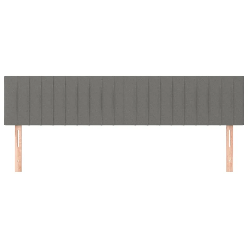 Tête de lit accessoire couchage chambre à coucher meuble 2 parties 90 x 5 x 78/88 cm tissu gris foncé TDL0206343