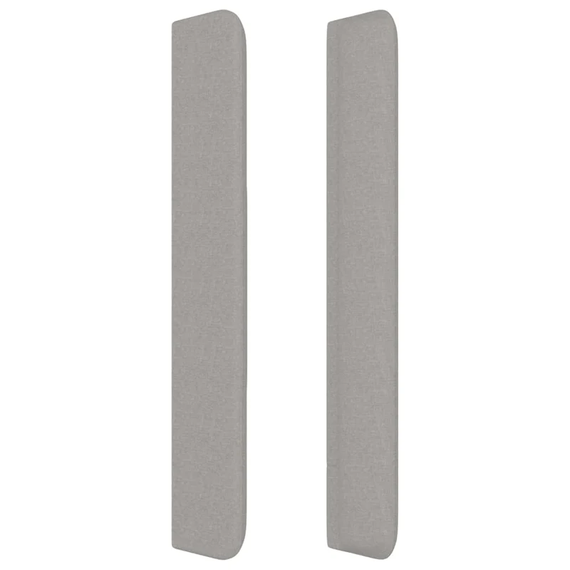 Tête de lit accessoire couchage chambre à coucher meuble avec rebord latéral 103 x 16 x 118/128 cm tissu gris clair TDL0205323