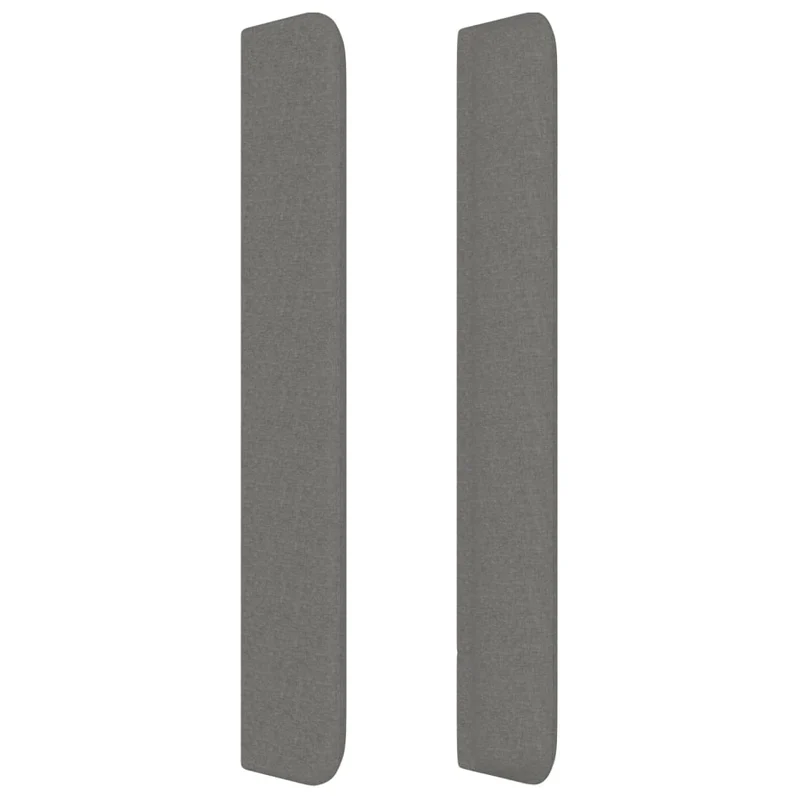 Tête de lit accessoire couchage chambre à coucher meuble avec rebord latéral 93 x 16 x 118/128 cm tissu gris foncé TDL0204874