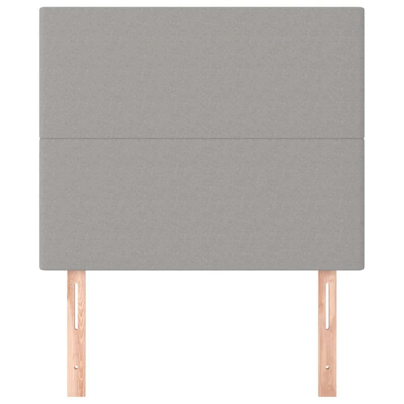 Tête de lit accessoire couchage chambre à coucher meuble 2 parties 100 x 5 x 78/88 cm tissu gris clair TDL0206459