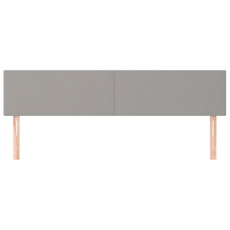 Tête de lit accessoire couchage chambre à coucher meuble 2 parties 100 x 5 x 78/88 cm tissu gris clair TDL0206457