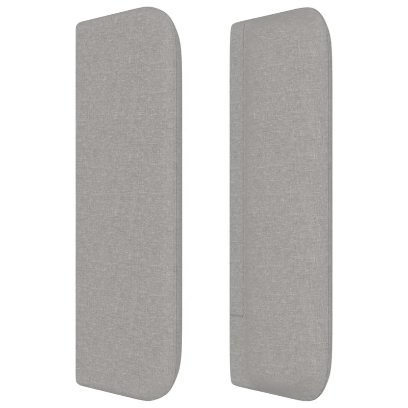 Tête de lit accessoire couchage chambre à coucher meuble avec rebord latéral 103 x 16 x 78/88 cm tissu gris clair TDL0205314