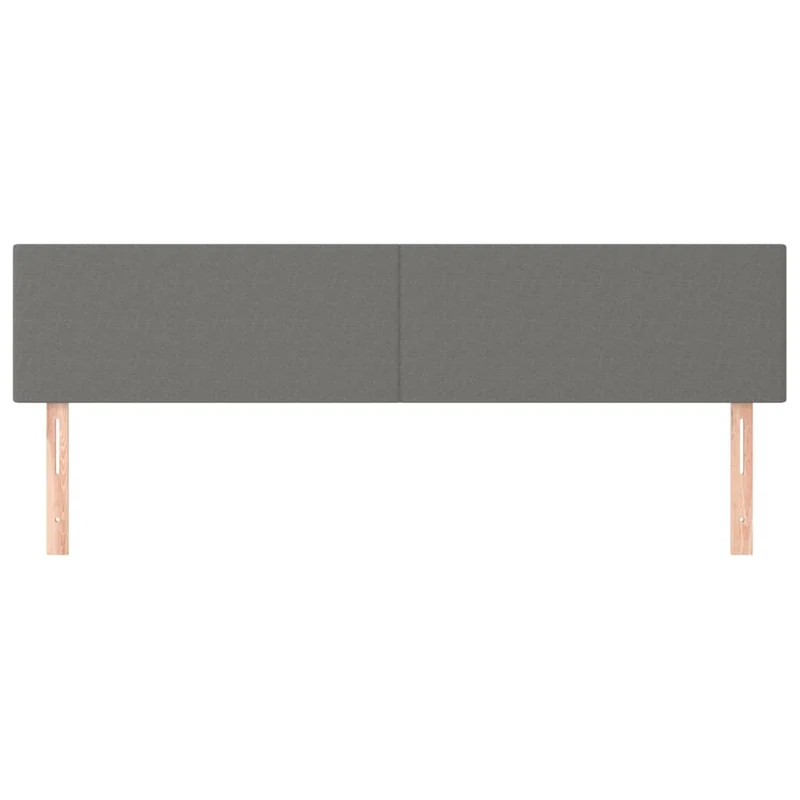 Tête de lit accessoire couchage chambre à coucher meuble 2 parties 100 x 5 x 78/88 cm tissu gris foncé TDL0206392