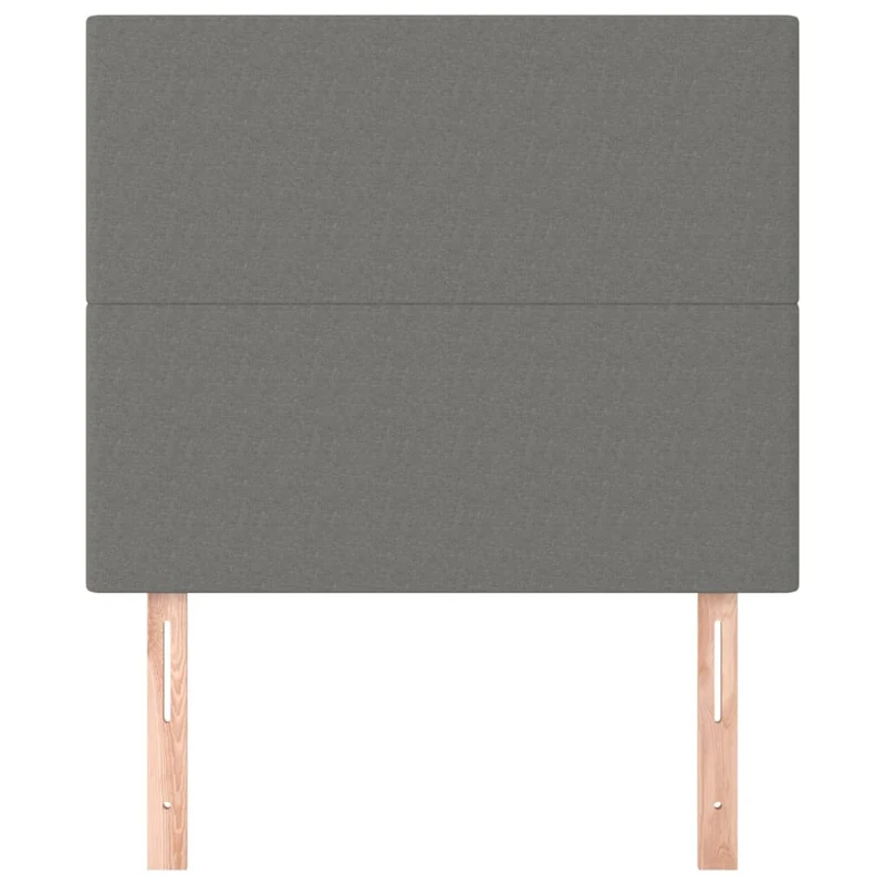 Tête de lit accessoire couchage chambre à coucher meuble 2 parties 100 x 5 x 78/88 cm tissu gris foncé TDL0206389