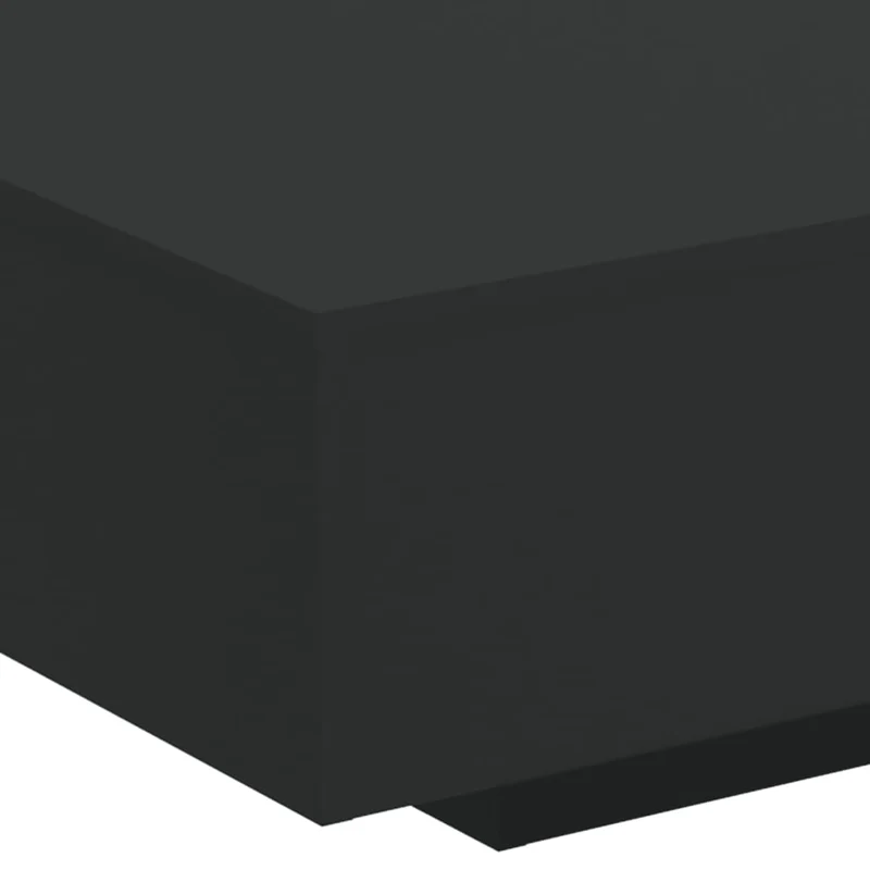 Table basse de salon design moderne avec lumières LED 85 x 55 x 31 cm bois d'ingénierie noir DEC037681