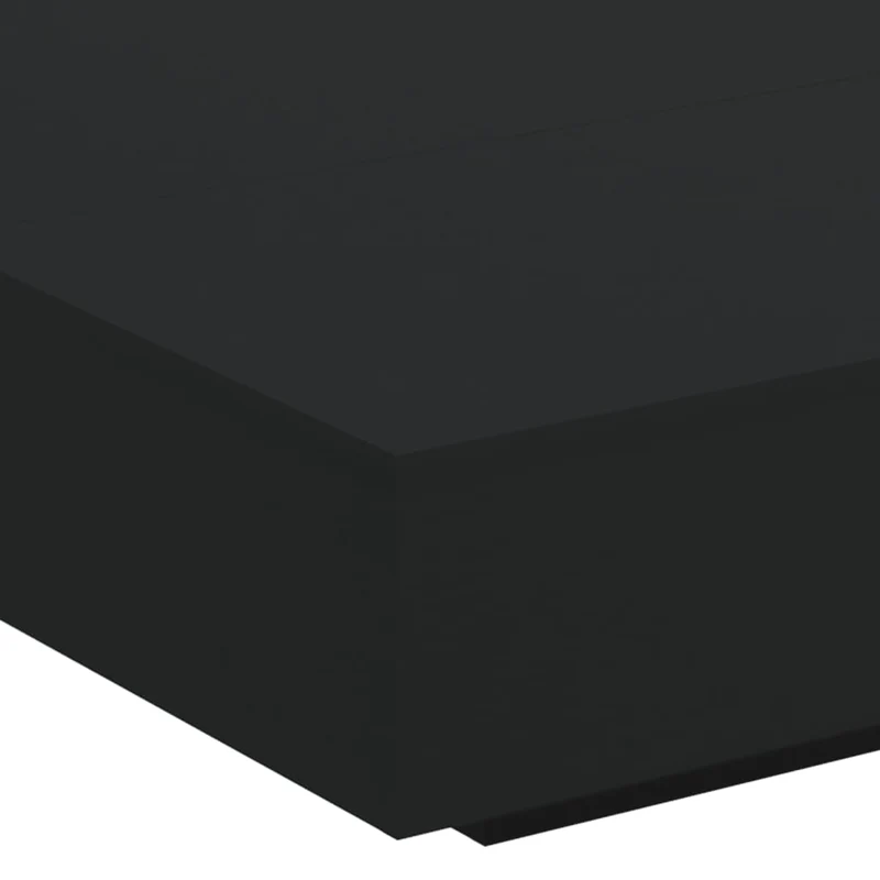 Table basse de salon design moderne avec lumières LED 100 x 100 x 31 cm bois d'ingénierie noir DEC037674