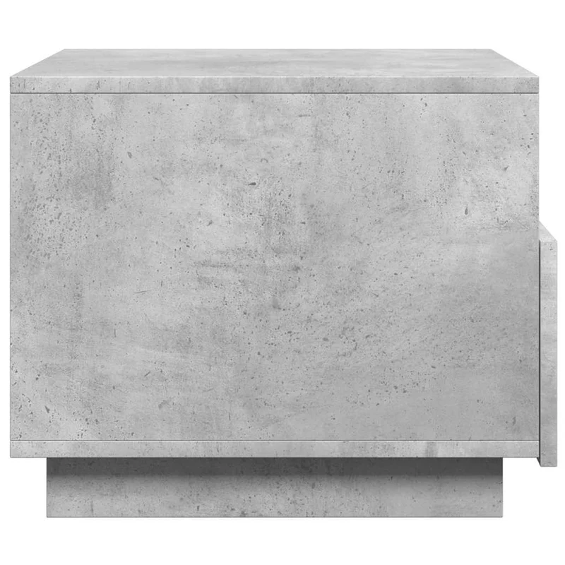 Table basse de salon avec tiroir design moderne avec lumières LED 50 x 49 x 40 cm bois d'ingénierie gris DEC037658