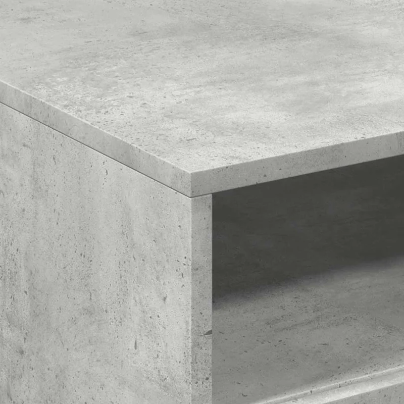 Table basse de salon avec tiroir design moderne avec lumières LED 50 x 49 x 40 cm bois d'ingénierie gris DEC037658