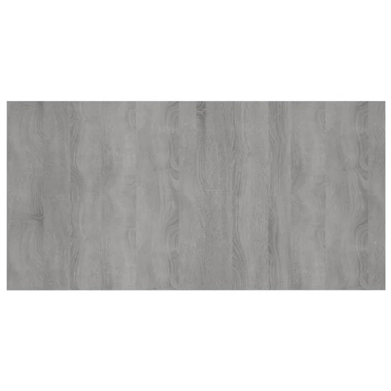 Tête de lit accessoire couchage chambre à coucher meuble avec chevet intégré étagère MDF gris TDL0205808