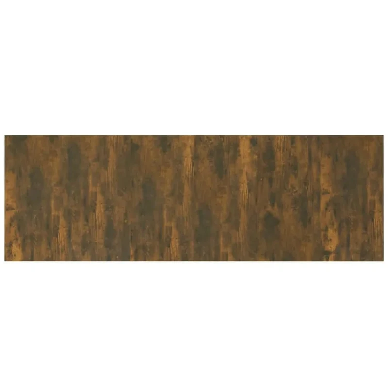 Tête de lit accessoire couchage chambre à coucher meuble avec chevet intégré étagère MDF marron clair TDL0205844