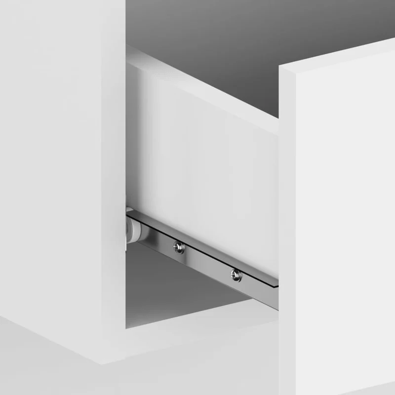 Tête de lit accessoire couchage chambre à coucher meuble avec chevet intégré étagère MDF blanc TDL0205860