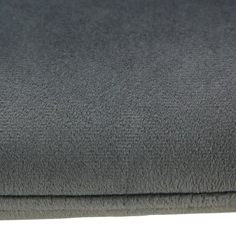 Chaise de salle à manger cuisine confortable et moderne en tissu velours gris pieds en métal noir CDS06002