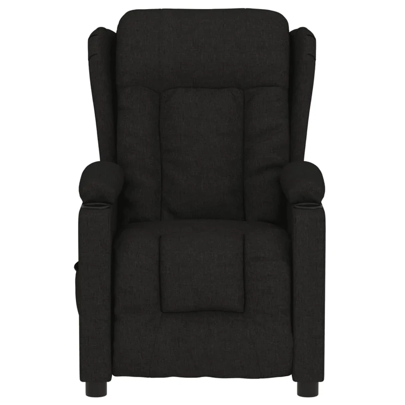 Fauteuil relax TV fonction de levage électrique très confortable en tissu noir DEC028498