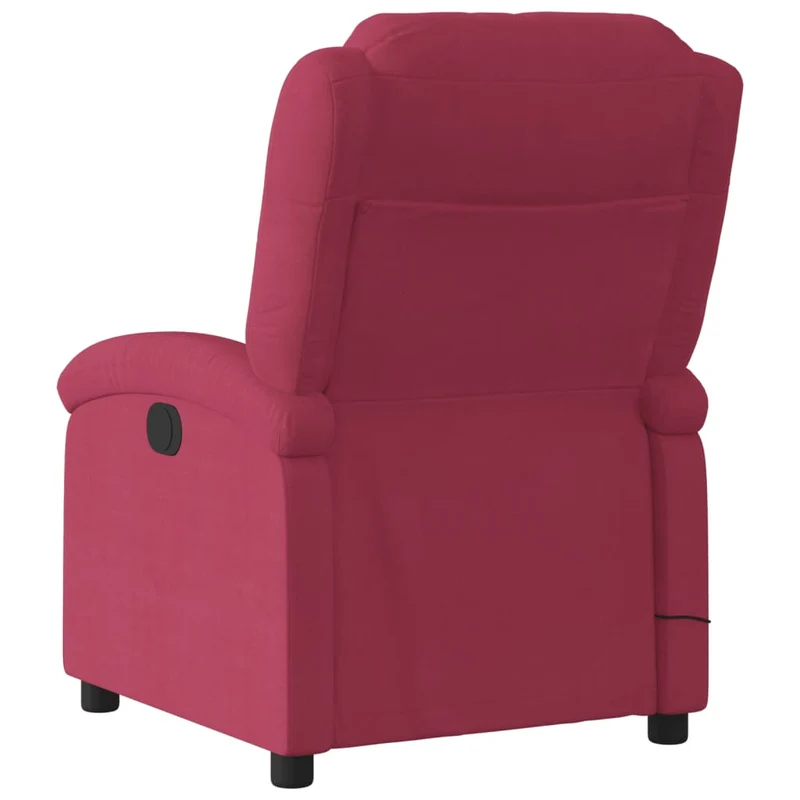 Fauteuil relax TV rembourrage confortable fonction d'inclinaison manuelle en velours rouge DEC028164