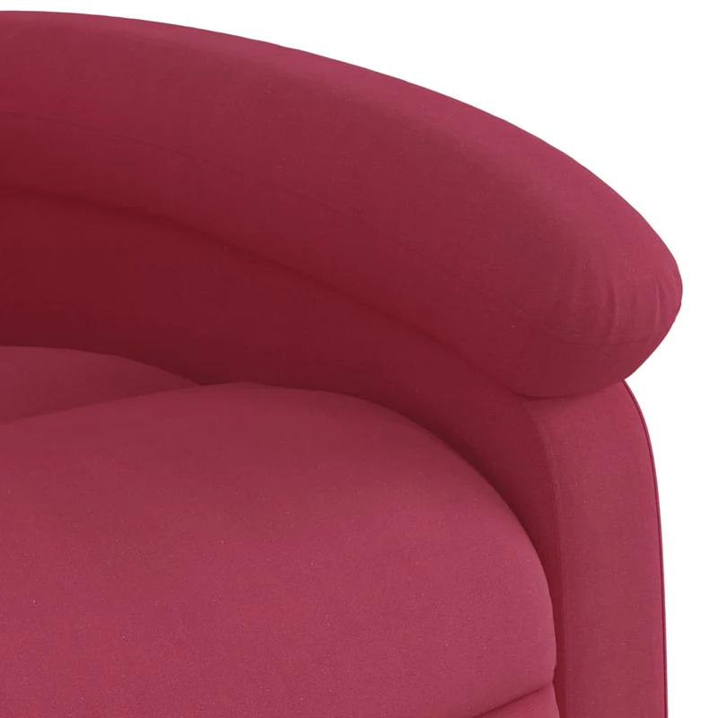 Fauteuil relax TV rembourrage confortable fonction d'inclinaison manuelle en velours rouge DEC028164