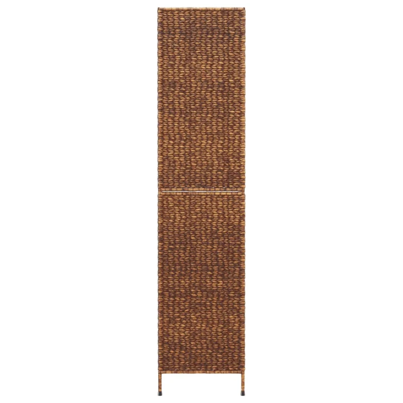 Paravent séparateur de pièce cloison 5 panneaux 205 x 180 cm en jacinthe d'eau et métal DEC031001