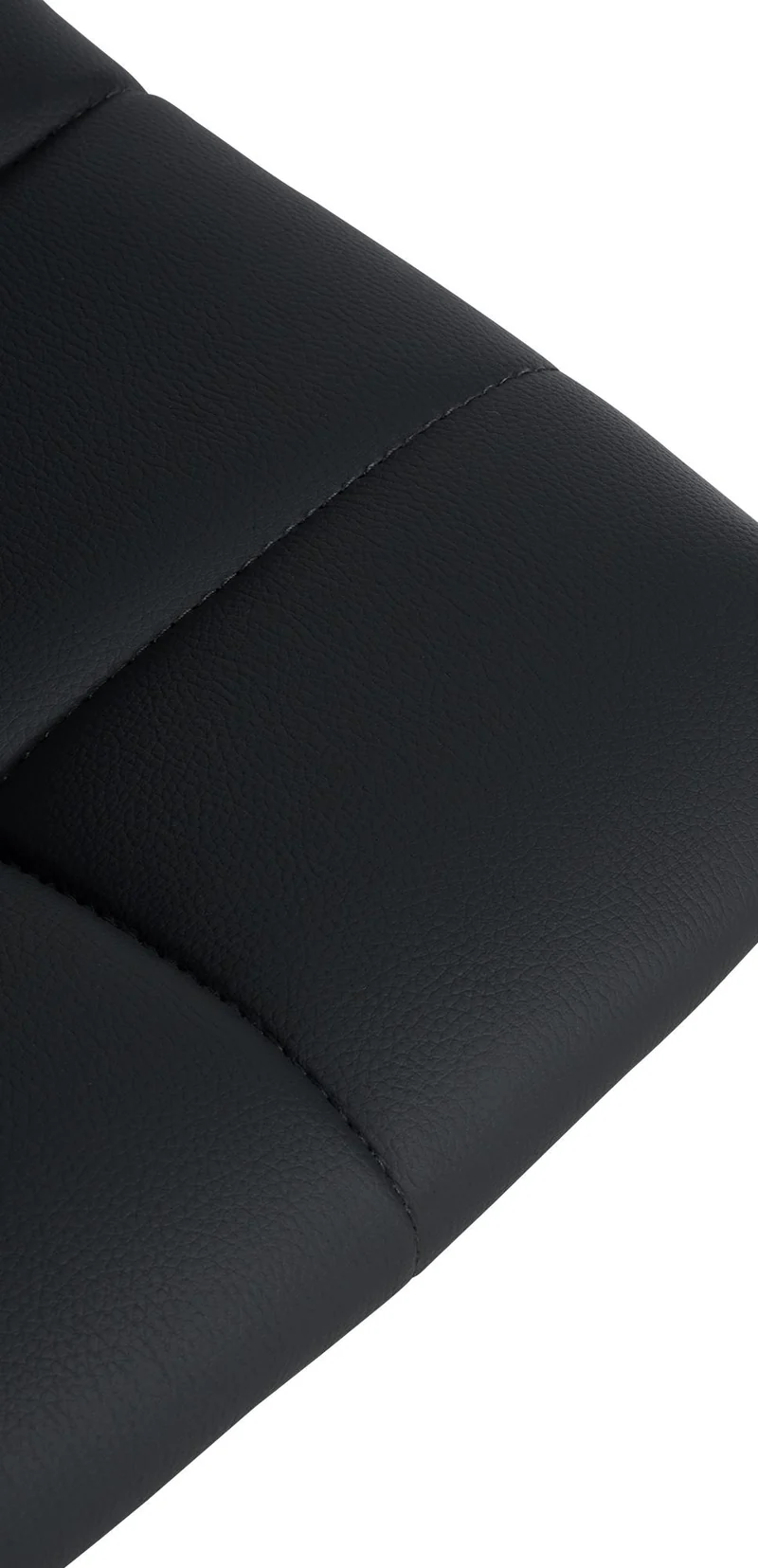 Lot de 2 tabourets de bar en synthétique noir base métal chromé réglable en hauteur et repose-pieds TDB10641
