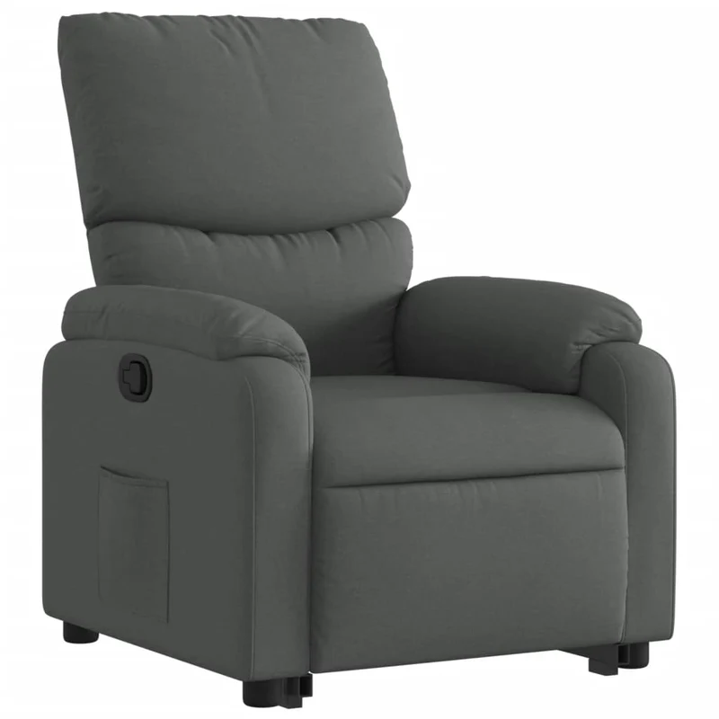 Fauteuil relax TV rembourrage confortable fonction de levage électrique en tissu gris foncé DEC027933