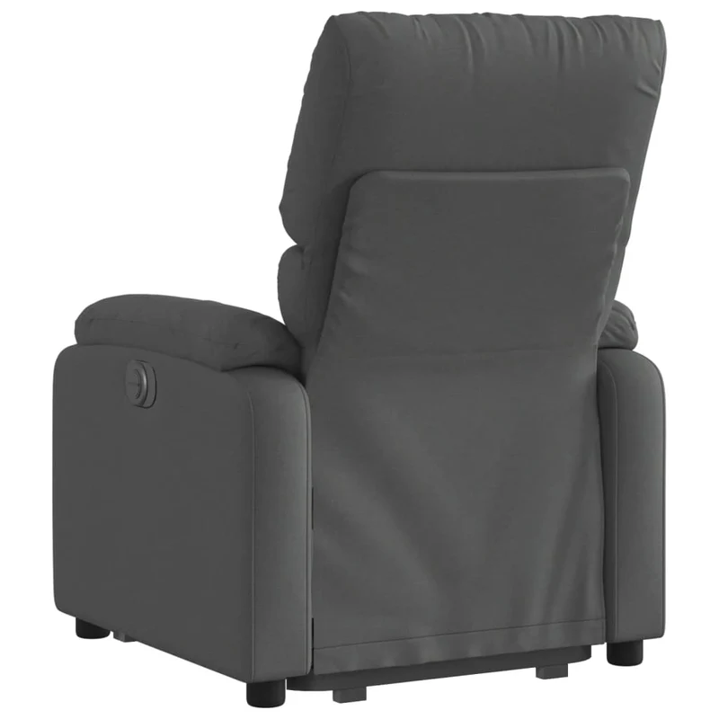 Fauteuil relax TV rembourrage confortable fonction de levage électrique en tissu gris foncé DEC027933