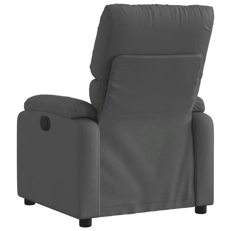 Fauteuil relax TV rembourrage confortable fonction d'inclinaison manuelle en tissu gris foncé DEC027930