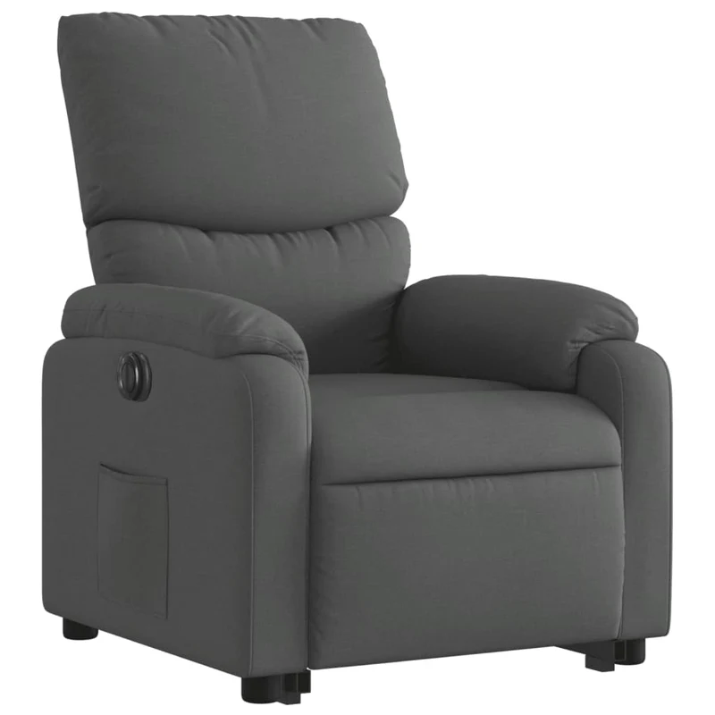 Fauteuil relax TV fonction de levage électrique très confortable en tissu gris foncé DEC028352