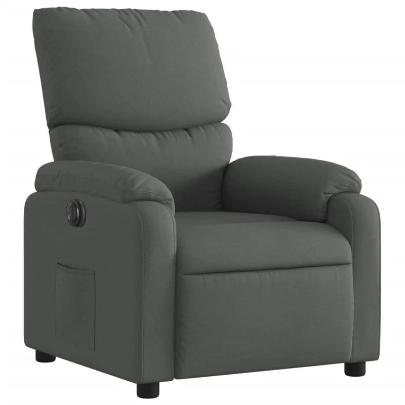 Fauteuil relax TV fonction de levage électrique très confortable en tissu gris foncé DEC028359