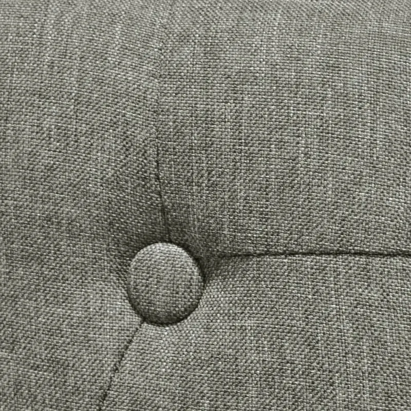 Lot de 2 chaises de salle à manger cuisine dossier capitonné en tissu gris CDS020606