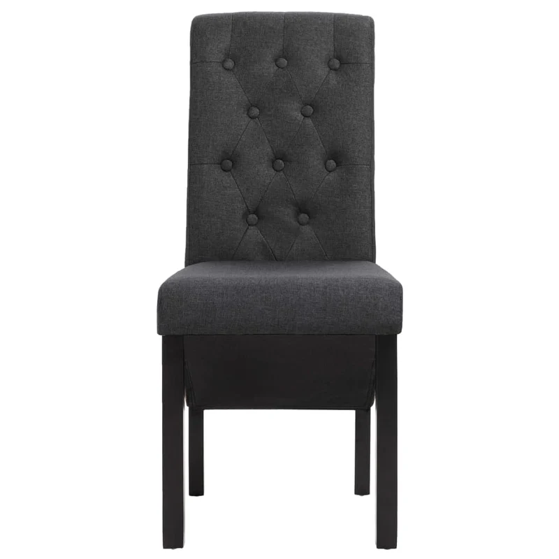 Lot de 6 chaises de salle à manger cuisine design intemporel tissu gris foncé CDS022108