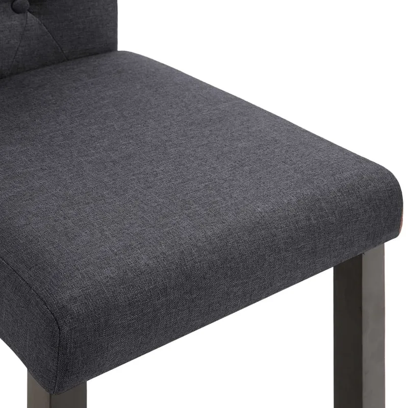 Lot de 6 chaises de salle à manger cuisine design intemporel tissu gris foncé CDS022108