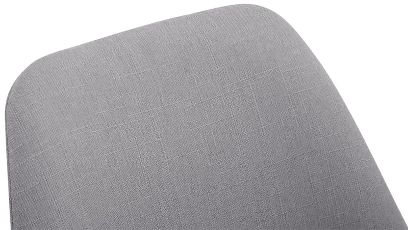 Chaise de salle à manger x1 design scandinave en tissu gris et piètement à 4 pieds en bois clair 10_0003272