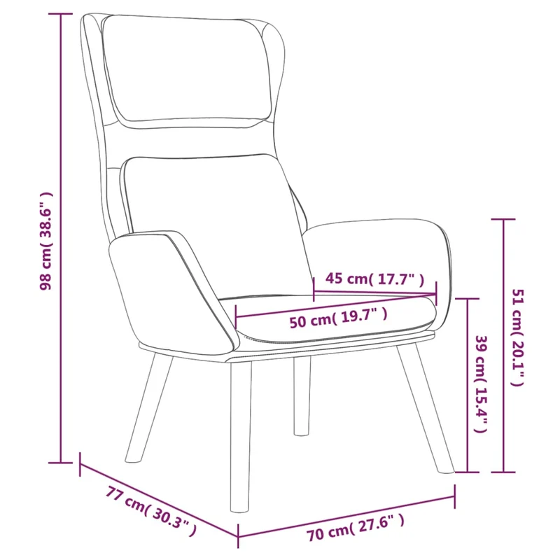 Fauteuil lounge chaise de canapé chambre design moderne en tissu velours crème DEC026638