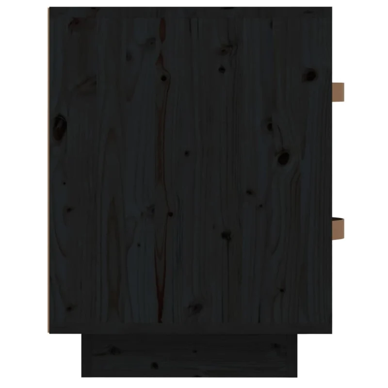 Lot de 2 tables de chevet avec deux tiroirs 40 x 34 x 45 cm bois de pin noir DEC036222