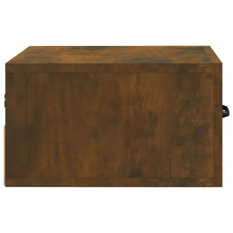 Lot de 2 tables de chevet murales avec tiroir 35 x 35 x 20 cm bois d'ingénierie marron DEC036046