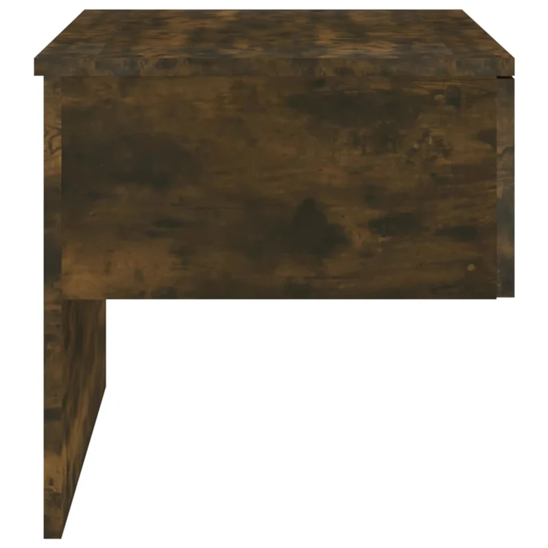 Lot de 2 tables de chevet murales 60 x 40 x 40 cm avec tiroir bois d'ingénierie marron DEC036044